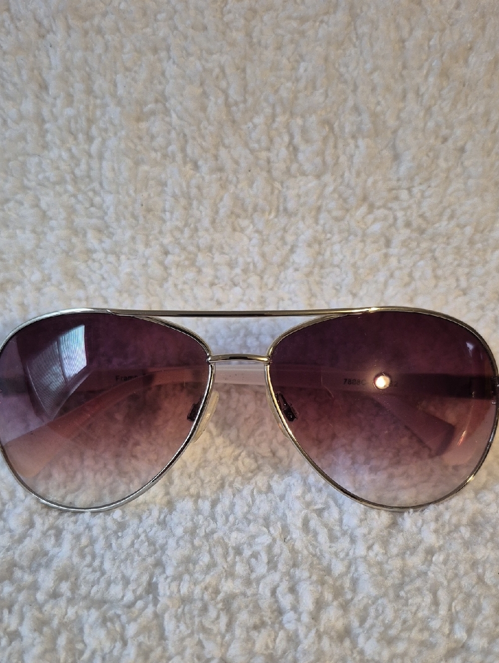 Aviator Sunglasses with Purple Gradient Lenses - Women Accessories